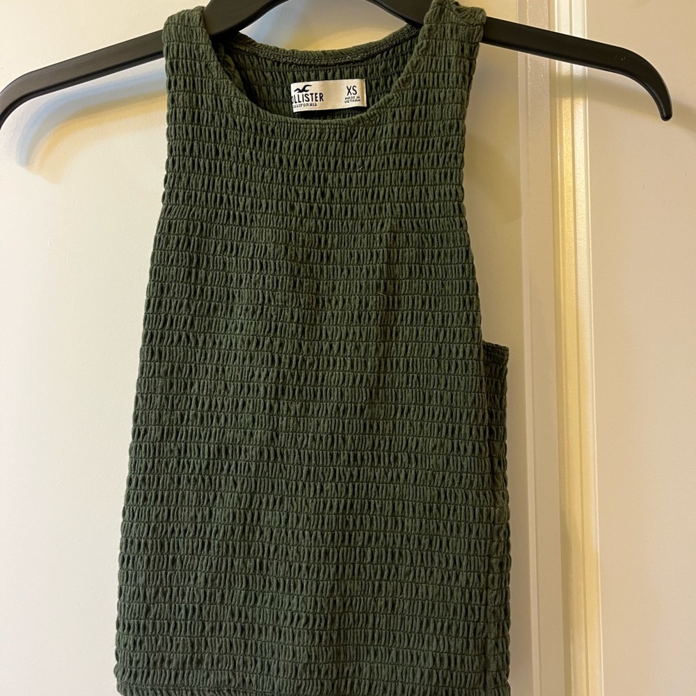 Hollister Olive Textured Tank Top